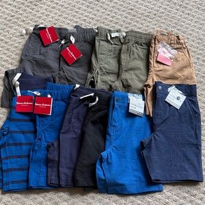 Bundle of (11) Hanna Andersson Kids' Shorts Set - Blue, Black, Green, Tan